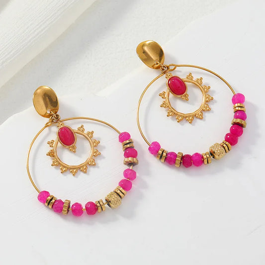 Boucles d'oreilles JASMINE - Rose