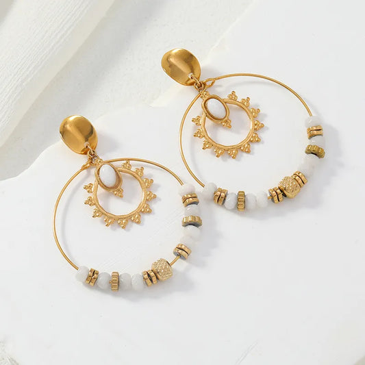 Boucles d'oreilles JASMINE - Blanc