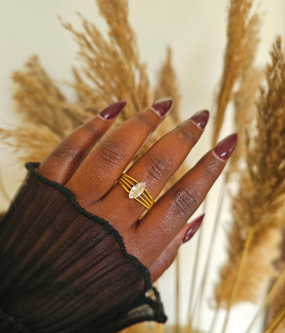 Bague ARIANE + Boîte en velours blanc