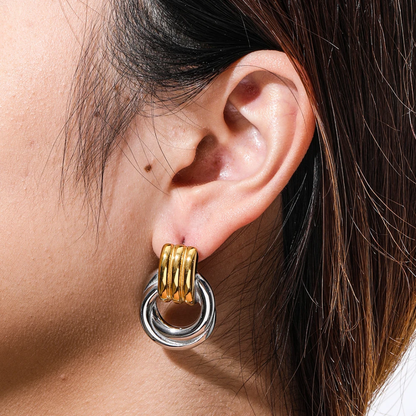 Boucles d'oreilles bicolore Teyna