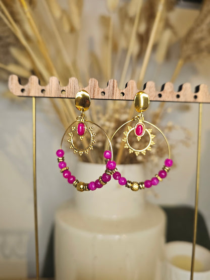Boucles d'oreilles JASMINE - Rose