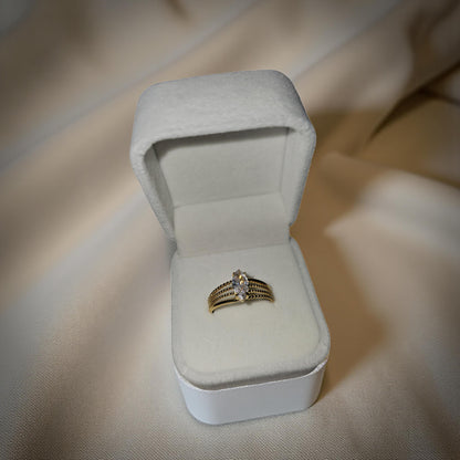 Bague ARIANE + Boîte en velours blanc