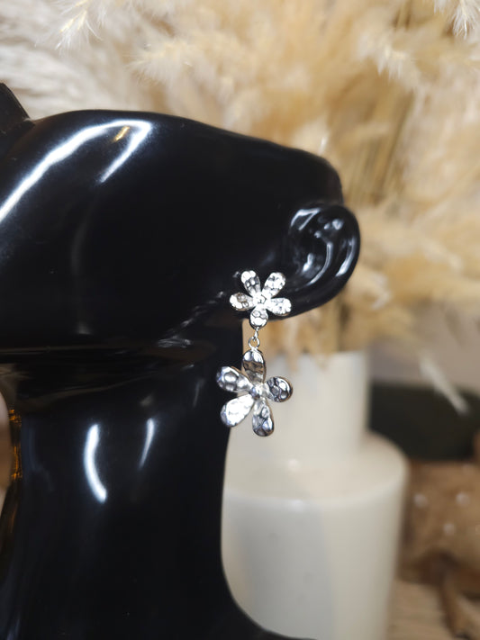 Boucles d'oreilles FLORIA argenté