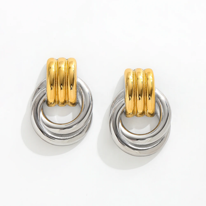 Boucles d'oreilles bicolore Teyna