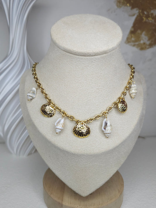 Collier Charm's Corail - Doré