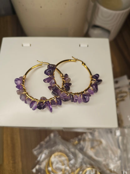 Boucles d'oreilles - Améthyste
