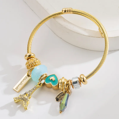 Bracelet charm's PARIS Bleu