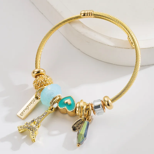 Bracelet charm's PARIS Bleu