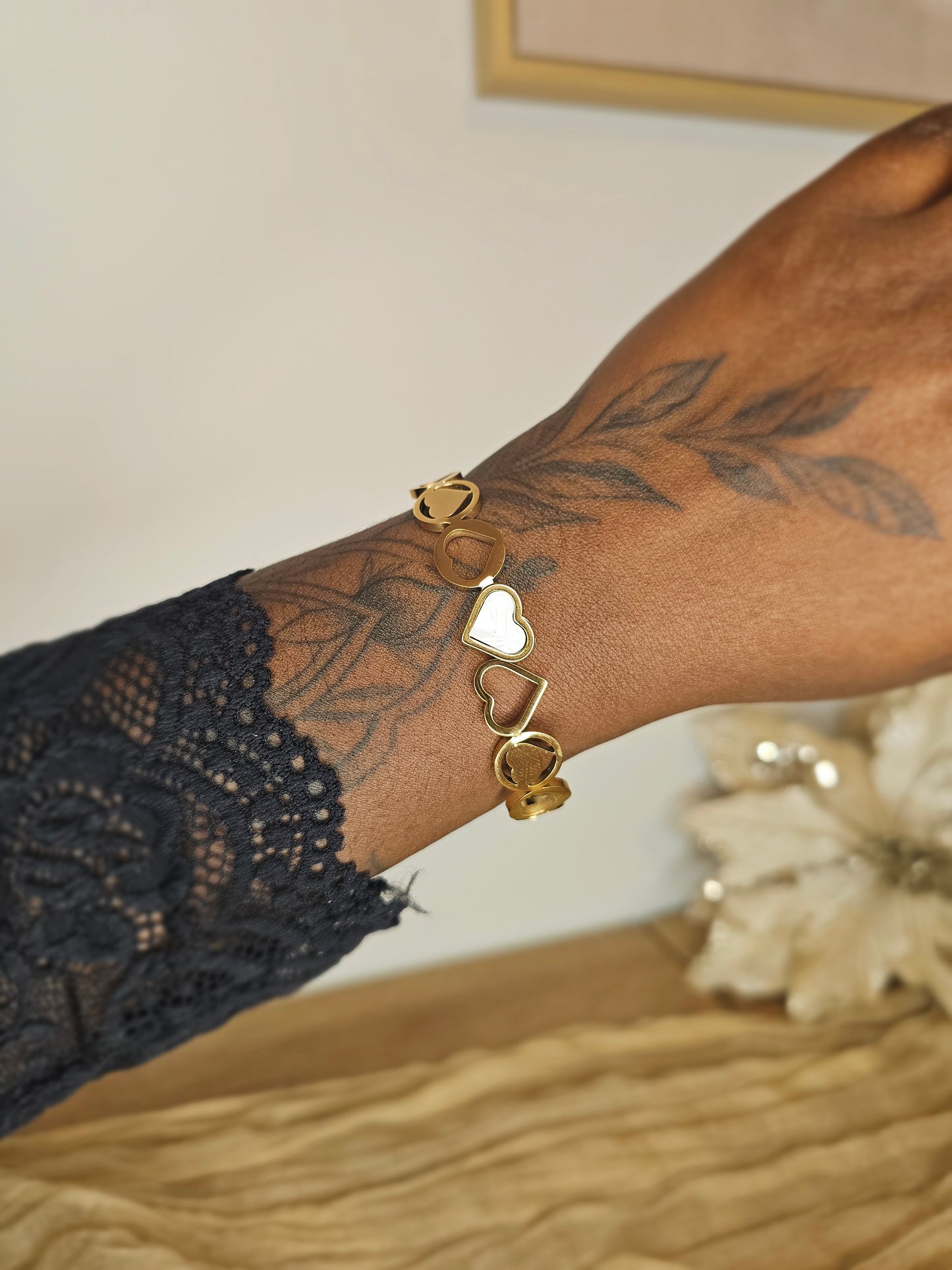 Bracelet Cœur Blanc