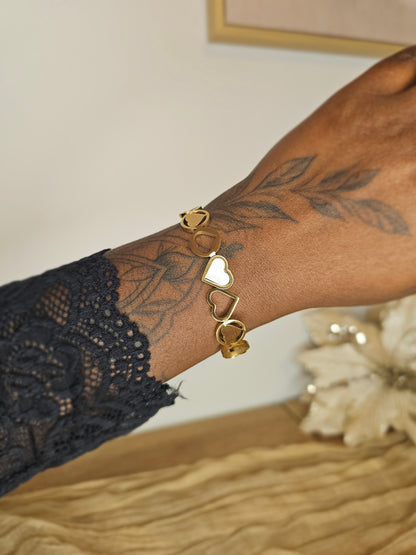 Bracelet Cœur Blanc