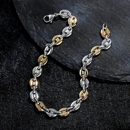 Bracelet graine de café bicolore