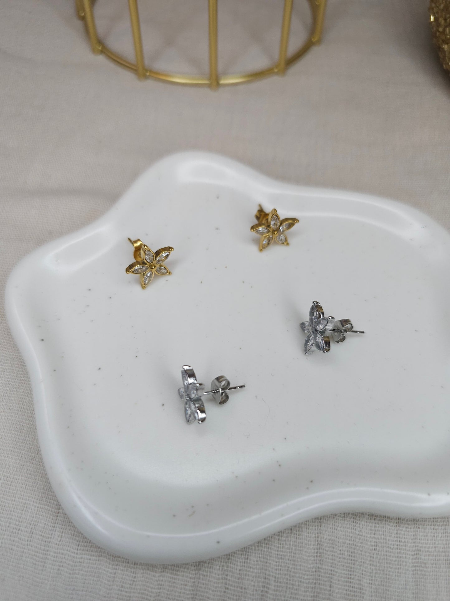 Puce d'oreilles Lilas argenté
