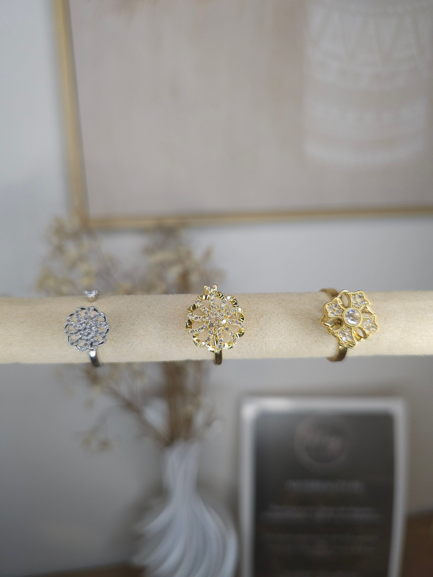 Bague fleur rotative - Nala argenté