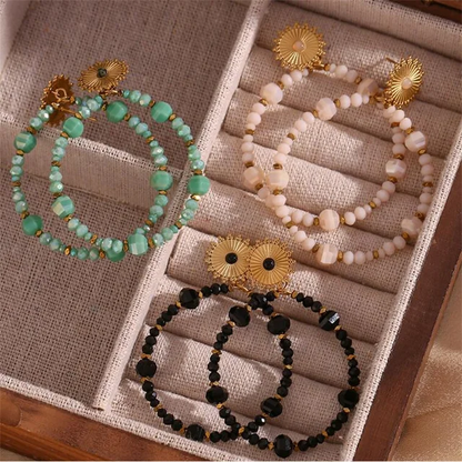 Boucle d'oreilles en JADE - bleu turquoise
