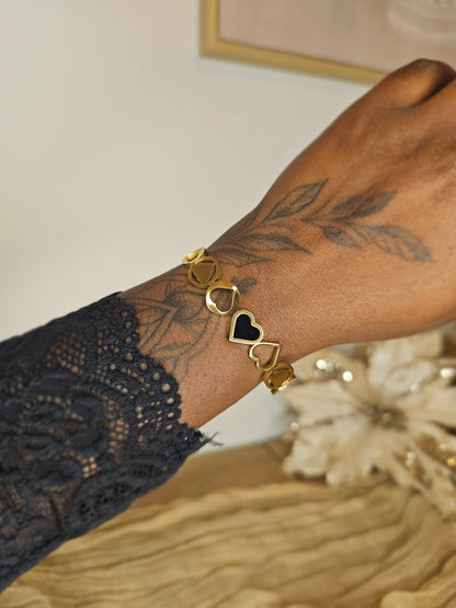Bracelet Cœur Noir