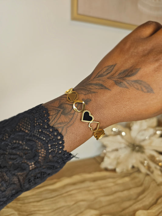 Bracelet Cœur Noir