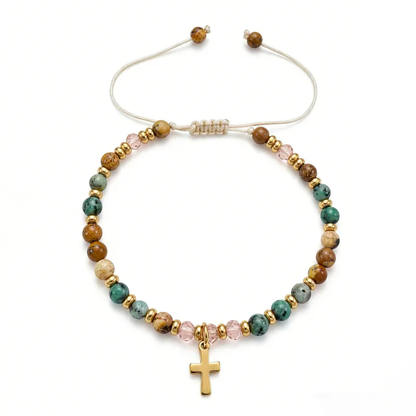 Bracelet cordon croix