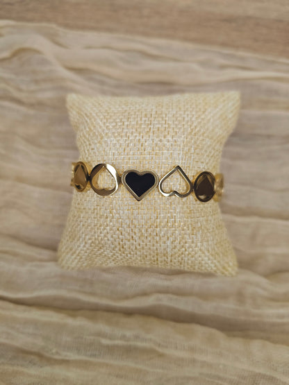 Bracelet Cœur Noir