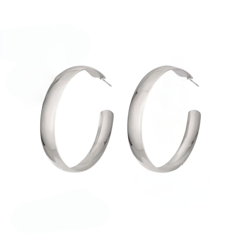 Créoles épaisse - Argenté