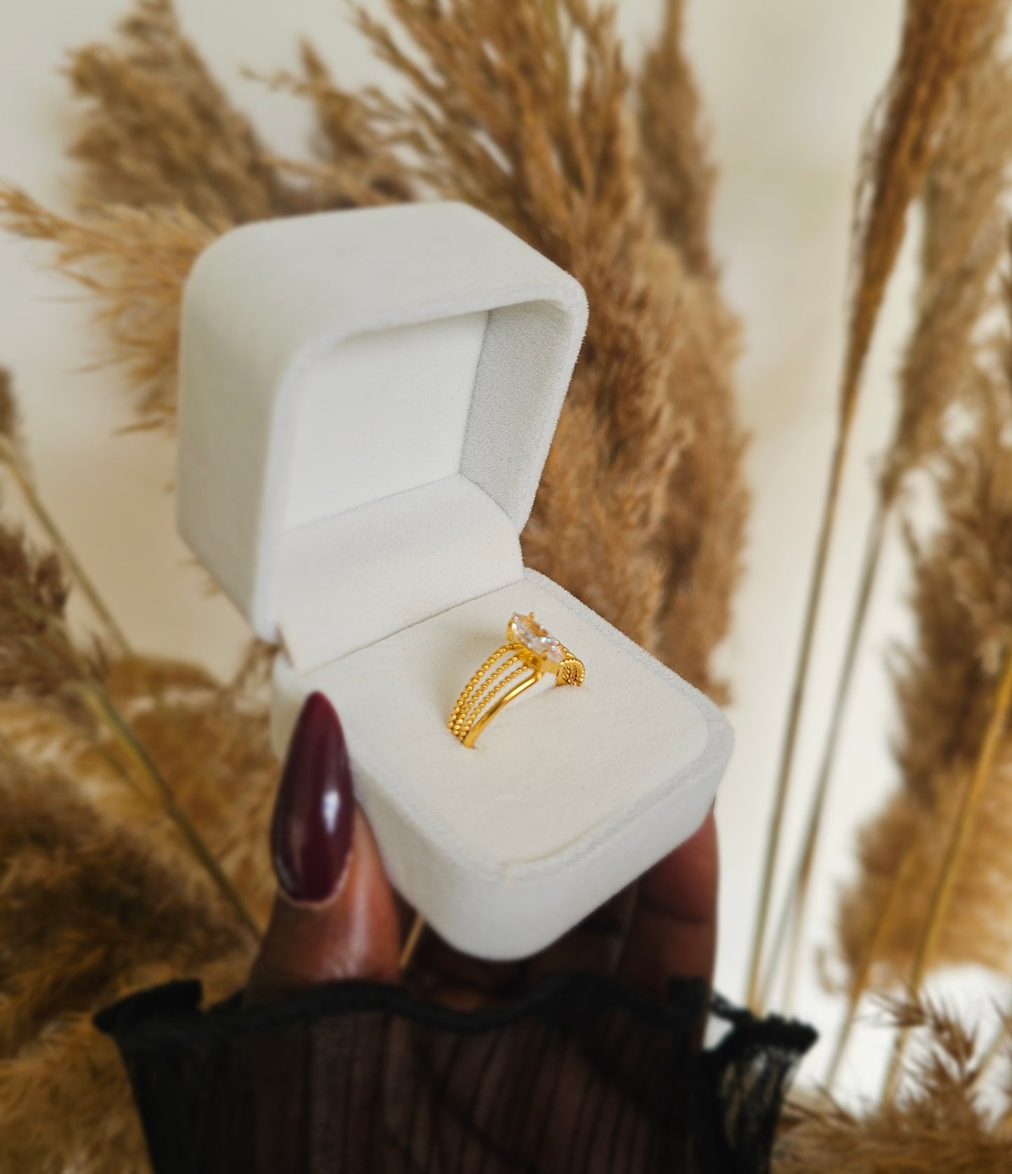 Bague ARIANE + Boîte en velours blanc