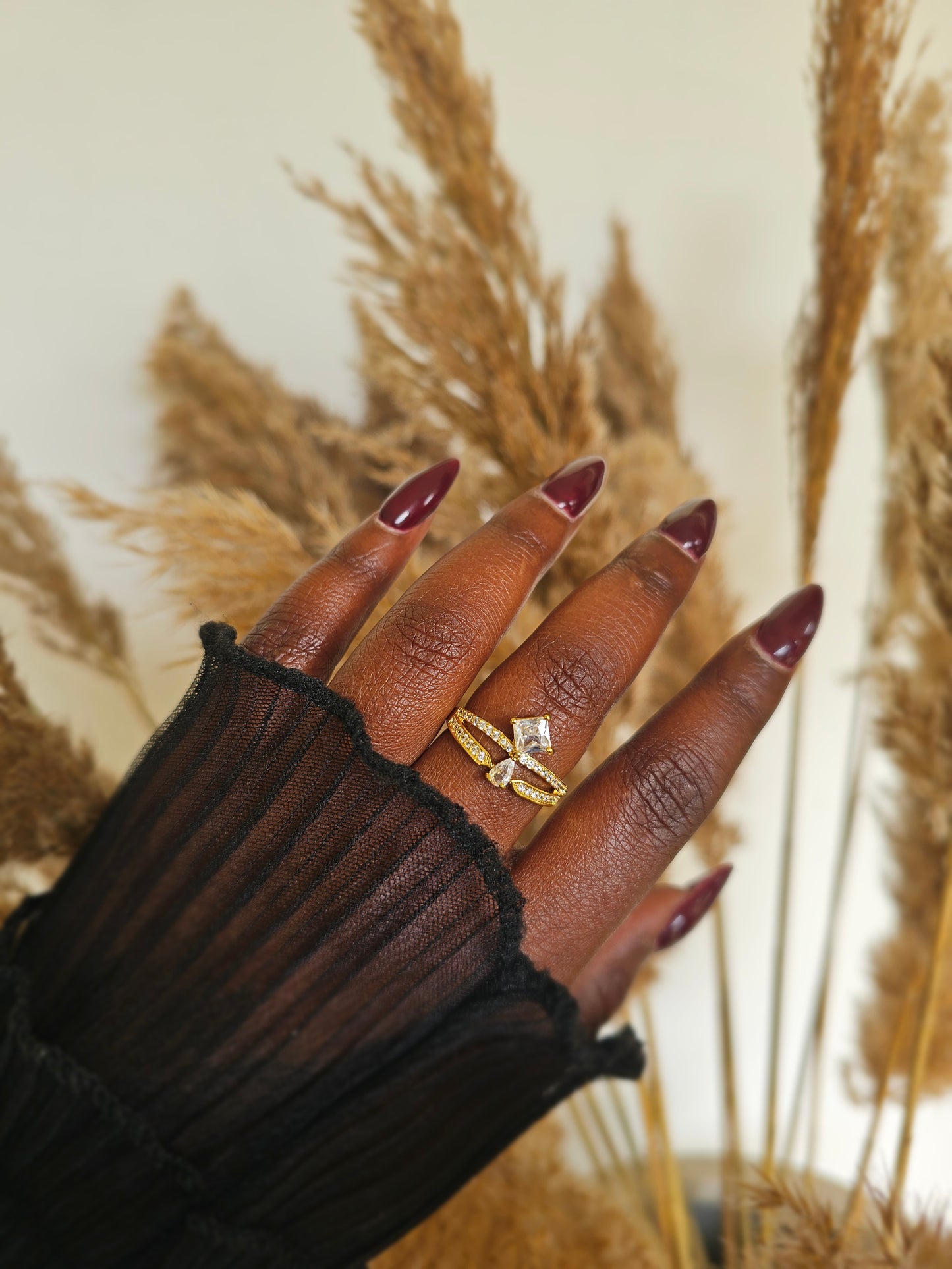 Bague CRYSTAL + Boîte en velours blanc