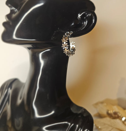 Créoles Fleuri Argenté