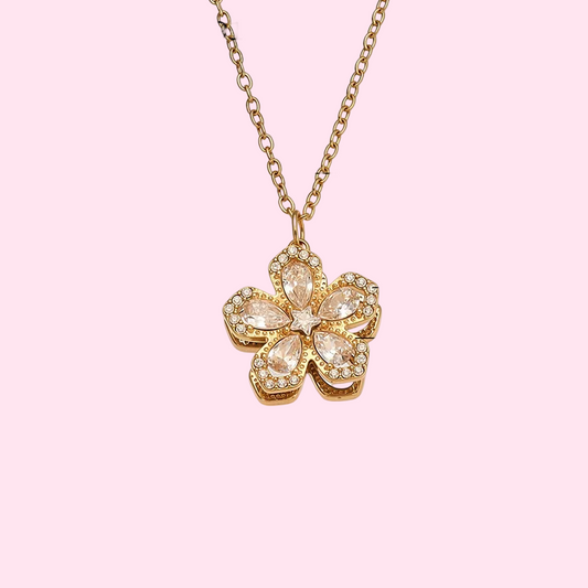 Collier Fleur rotative 🌸