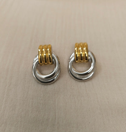 Boucles d'oreilles bicolore Teyna