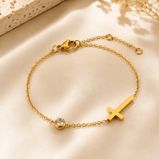 Bracelet croix lumière