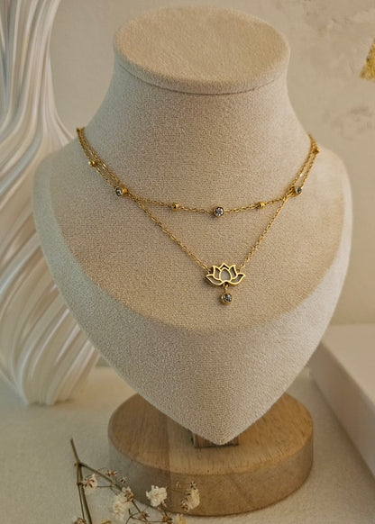 Collier Lotus Blanc