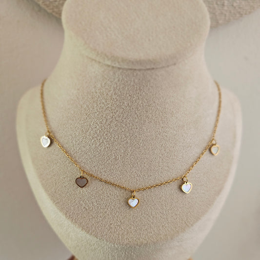 Collier breloques cœur