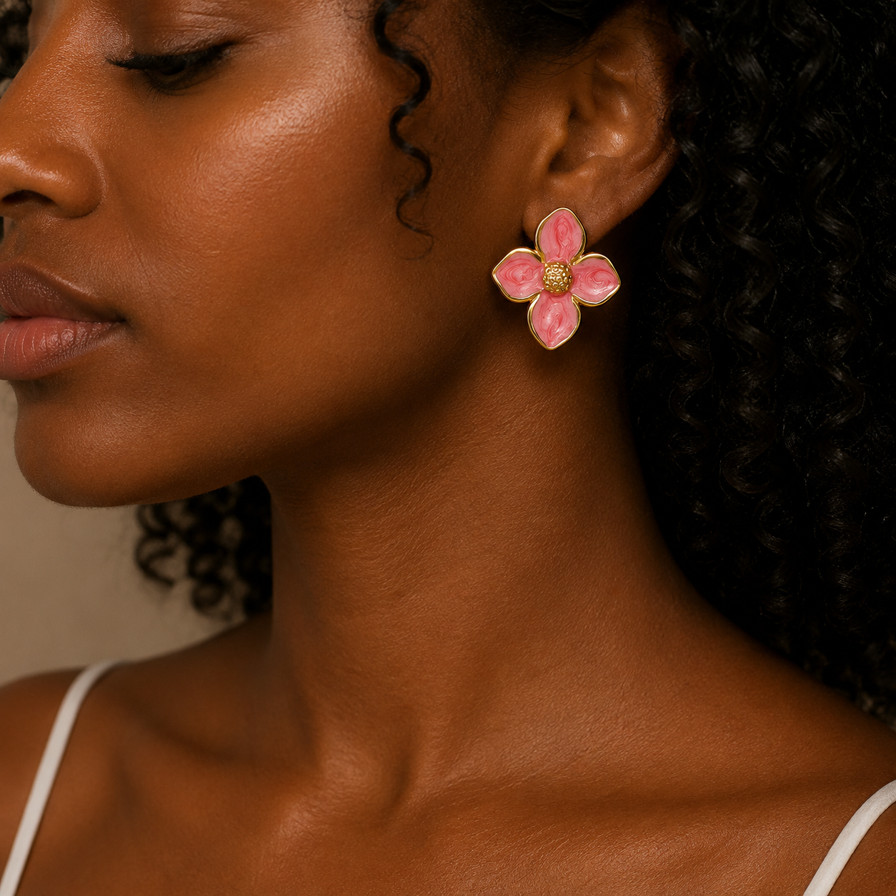 Boucles d'oreilles Flora Rose
