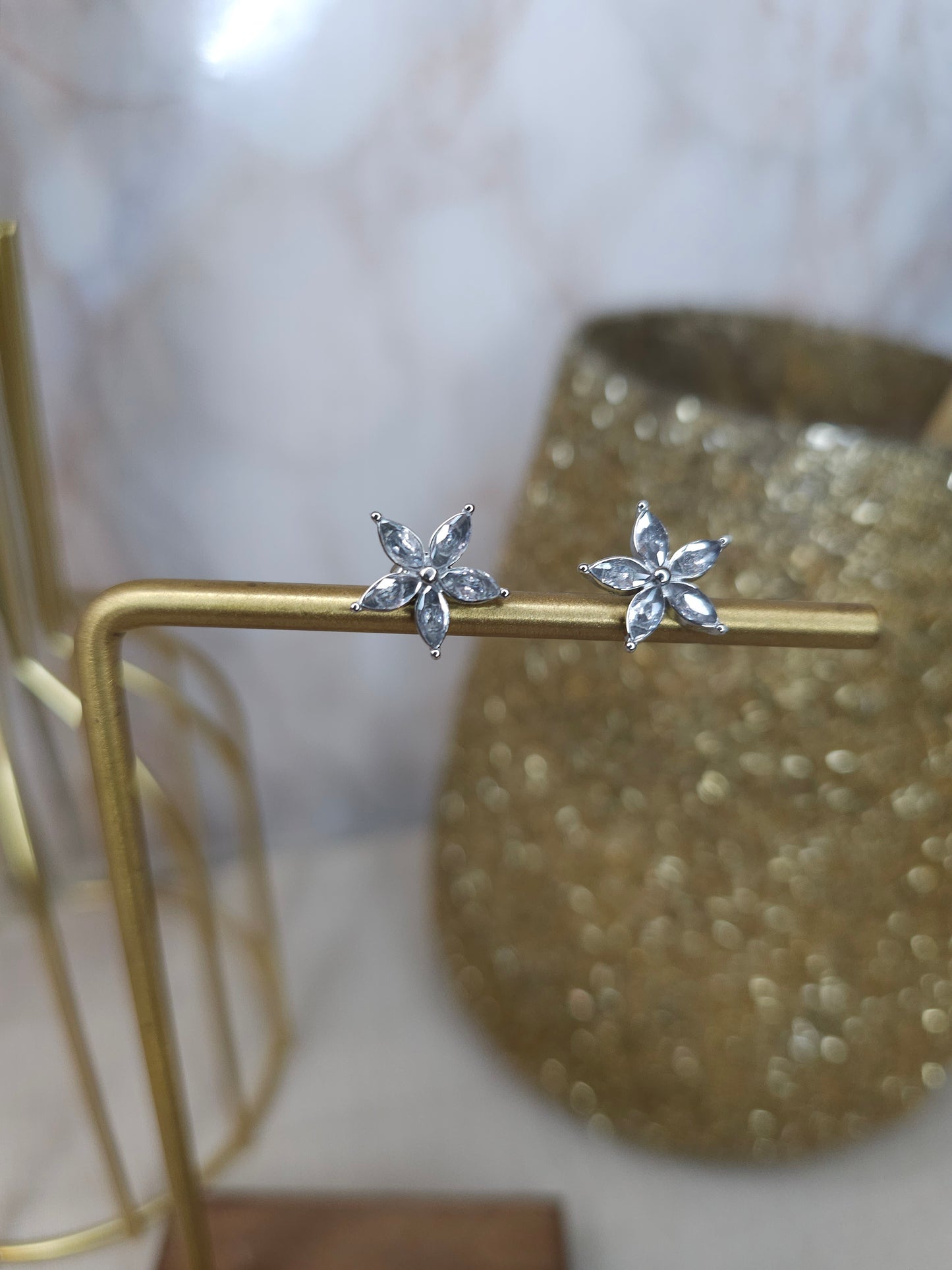 Puce d'oreilles Lilas argenté